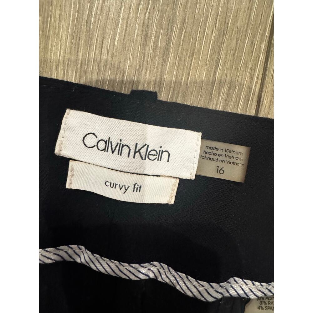 Calvin Klein Curvy Fit Black Dress Pants Women’s Size 16 Career Trousers - Picture 3 of 7